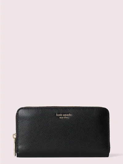 Kate Spade Spencer Zip-around Continental Wallet In Deep Evergreen