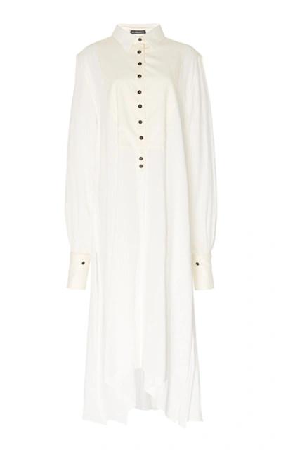 Ann Demeulemeester Oversized Cotton-poplin Shirt Dress In White