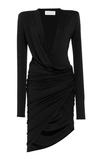 Alexandre Vauthier Ruched Stretch-jersey Mini Dress In Black
