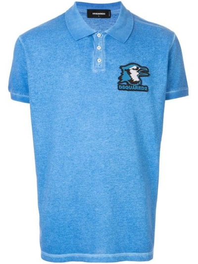 Dsquared2 Logo Polo Shirt In Blue