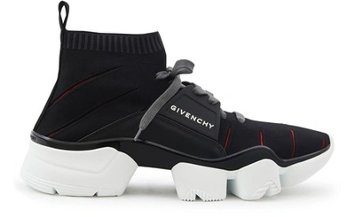 Givenchy Jaw Mid-high Knitted Trainers In Black