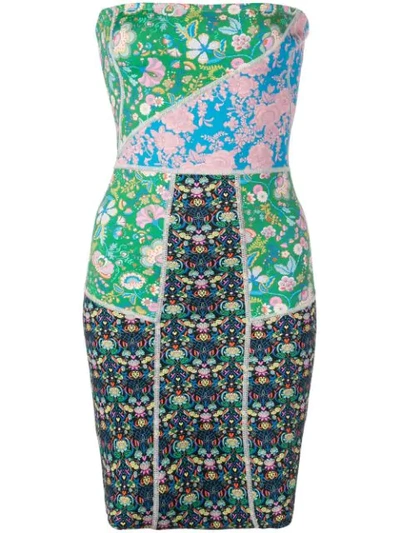 Cynthia Rowley Wavey Neoprene Tube Dress In Multicolour