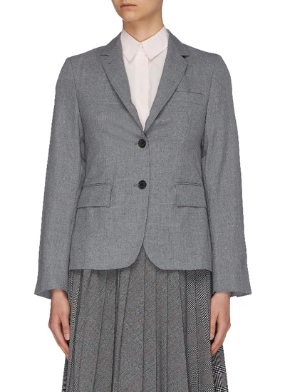 Thom Browne Notched Lapel Sports Blazer In Med Grey