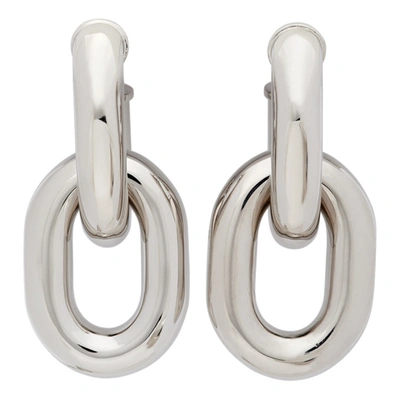 Paco Rabanne Silver-colored Aluminum Xl Hoop Earrings