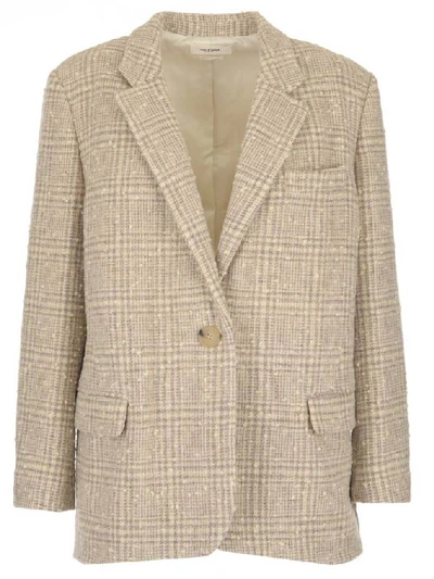 Isabel Marant Étoile Checked Blazer In Beige