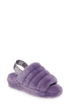 Ugg Fluff Yeah Genuine Shearling Slingback Sandal In Violet Bloom