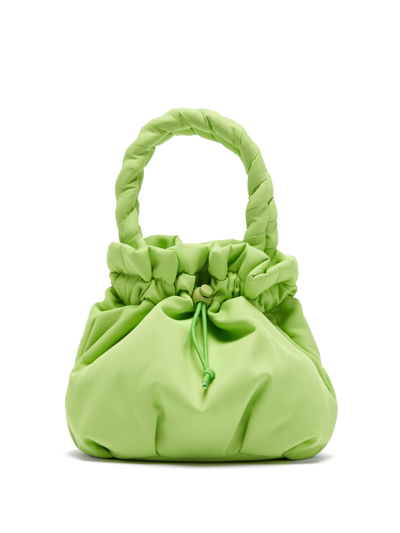 Staud Stella Plaited-handle Drawstring Bag In Pistachio