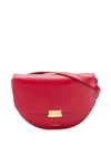 Wandler Anna Buckle Leather Belt Bag In Red
