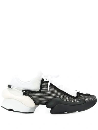 Y-3 Ren Split-sole Mesh Trainers In Black