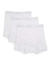 2(x)ist Cotton Elasticized Waist Boxers- Set Of 3 In White