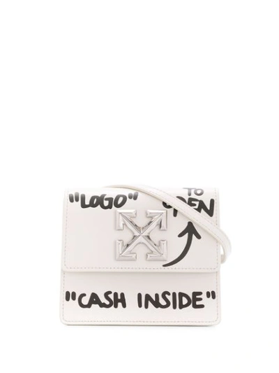 Off-white Jitney 0.7 Mini Cash Inside Shoulder Bag In White