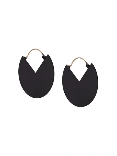 Isabel Marant 90 Degrees Two Tone Earrings In Gold