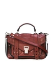 Proenza Schouler Ps1 Tiny Suede Top Handle Bag In Red