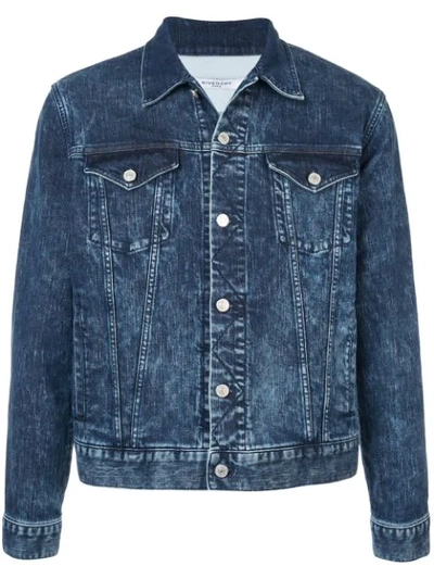 Givenchy Logo Denim Jacket In Blue