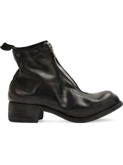 Guidi Pl1 Zip-up Full Grain Leather Boots In Black