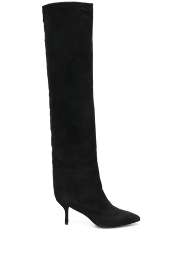 Stuart Weitzman Millie Suede Over-the-knee Boots In Black