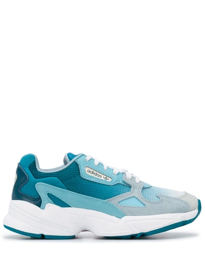 Adidas Originals Falcon W Mesh & Leather Sneakers In Blue