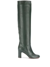 L'autre Chose Slip-on Knee-high Boots In Green