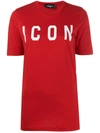 Dsquared2 Printed Icon Cotton T-shirt In Red