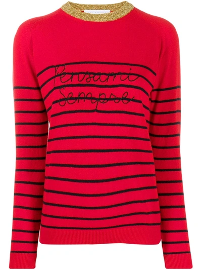 Giada Benincasa 'pensami Sempre' Cashmere Knit Sweater In Red