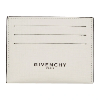 Givenchy Glow-in-the-dark Logo Canvas Card Holder In 100-wht