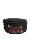 Kenzo Mini Tiger Embroidered Belt Bag In 99c  Black