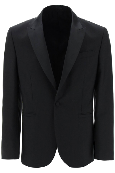 Versace Wool & Mohair  Jacket W/ Bondage Straps In Black