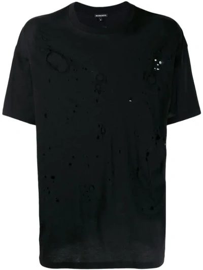 Ann Demeulemeester Oversize Cotton Jersey T-shirt In Black