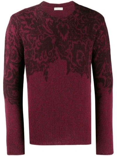 Etro Printed Wool & Cashmere Knit Sweater In Red