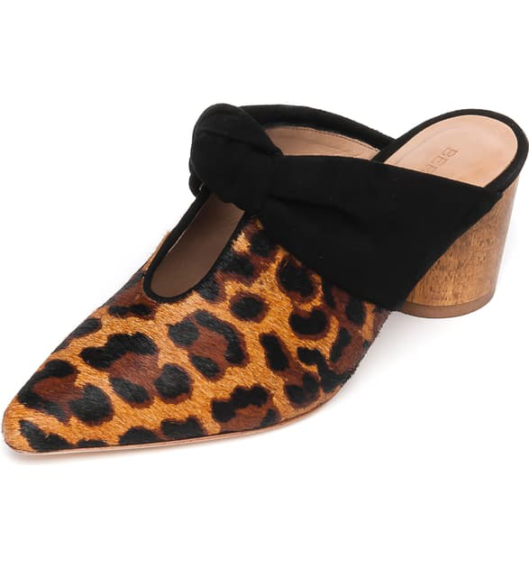 womens leopard print mules