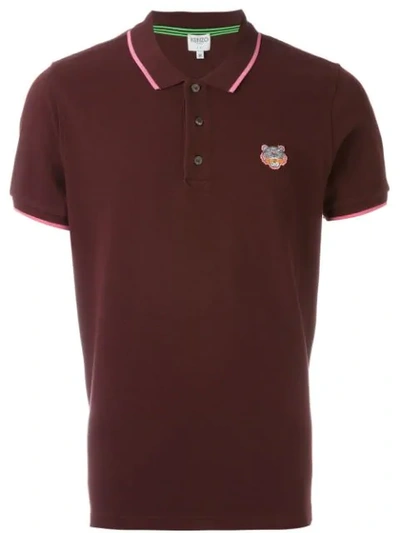 Kenzo Tiger Polo Shirt In Pink