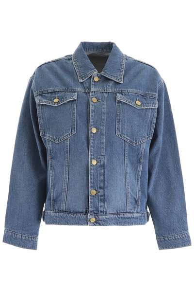 Chiara Ferragni Logomania Denim Jacket In Light Blue