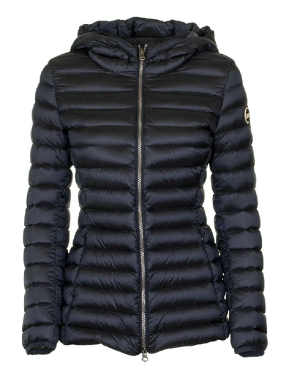 Colmar Place Glossy Down Jacket With Hood In Navy