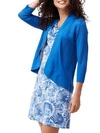 Tommy Bahama Open Front Knitted Linen Cardigan In Cobalt Sea