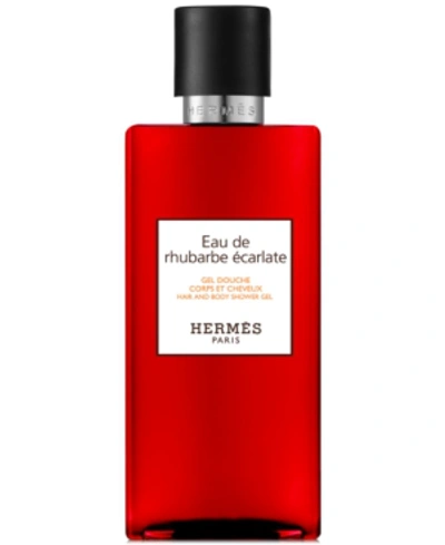 Pre-owned Hermes Eau De Rhubarbe Ecarlate Hair & Body Shower Gel, 10-oz.