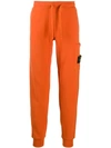 Stone Island Welt Detail Track Pants In Orange