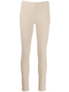 Joseph Gabardine Stretch Leggings In Brown