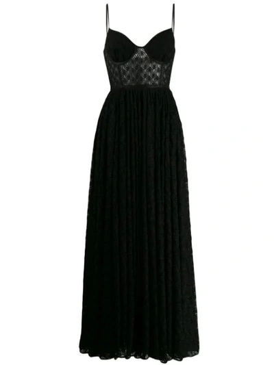 Missoni Open Knit Dress In Black