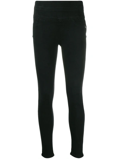 Patrizia Pepe Embroidered Logo Skinny Jeans In Schwarz