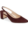 Manolo Blahnik Allurasa Slingback Pump In Burgundy Suede