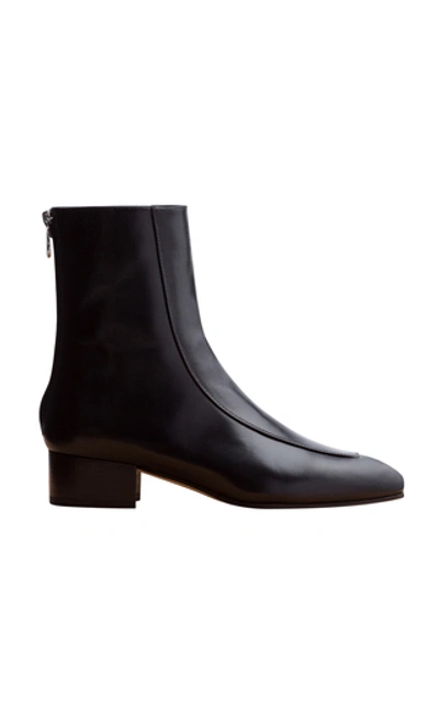 Aeyde Amelia Calfskin Ankle Boots In Black