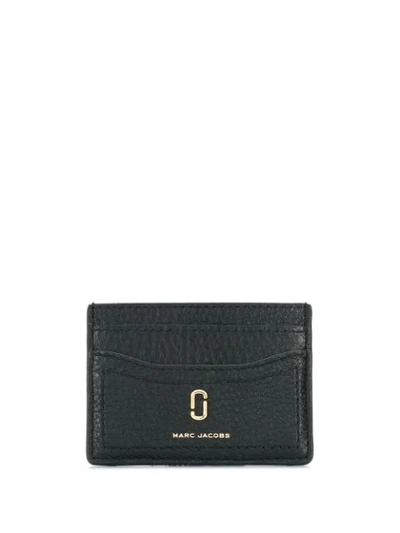 Marc Jacobs The Softshot Leather Card Case In Black