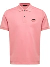 Prada Piqué Polo Shirt In Pink