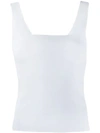 Vince Square Neck Vest In White