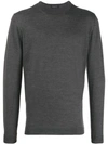 Roberto Collina Long-sleeve Fitted Sweater In 20 Grigio Scu