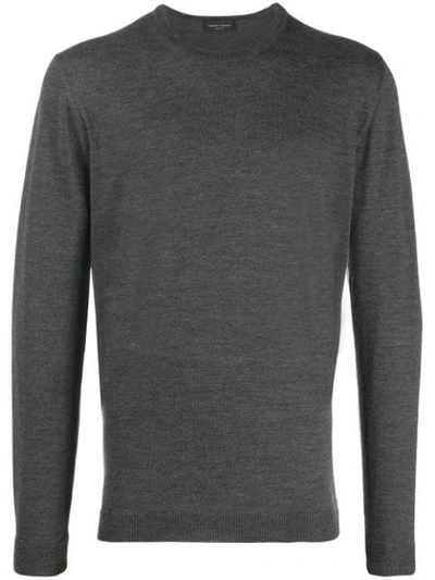 Roberto Collina Long-sleeve Fitted Sweater In 20 Grigio Scu