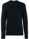 Roberto Collina Long-sleeve Fitted Sweater In Blue