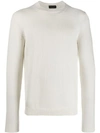 Roberto Collina Long-sleeve Fitted Sweater In White