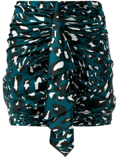 Alexandre Vauthier Draped Detail Mini Skirt In Blue