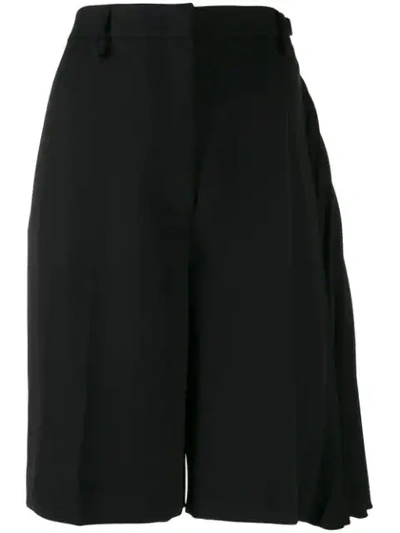 Prada High-waisted Tailored Shorts In Black